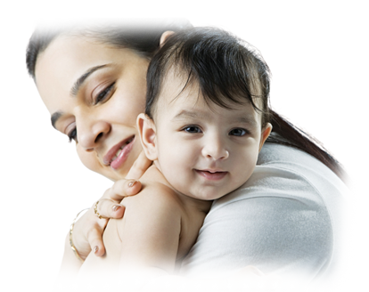 Mom And Newborn Png - Indian Mother With Baby Images Png (414x328), Png Download