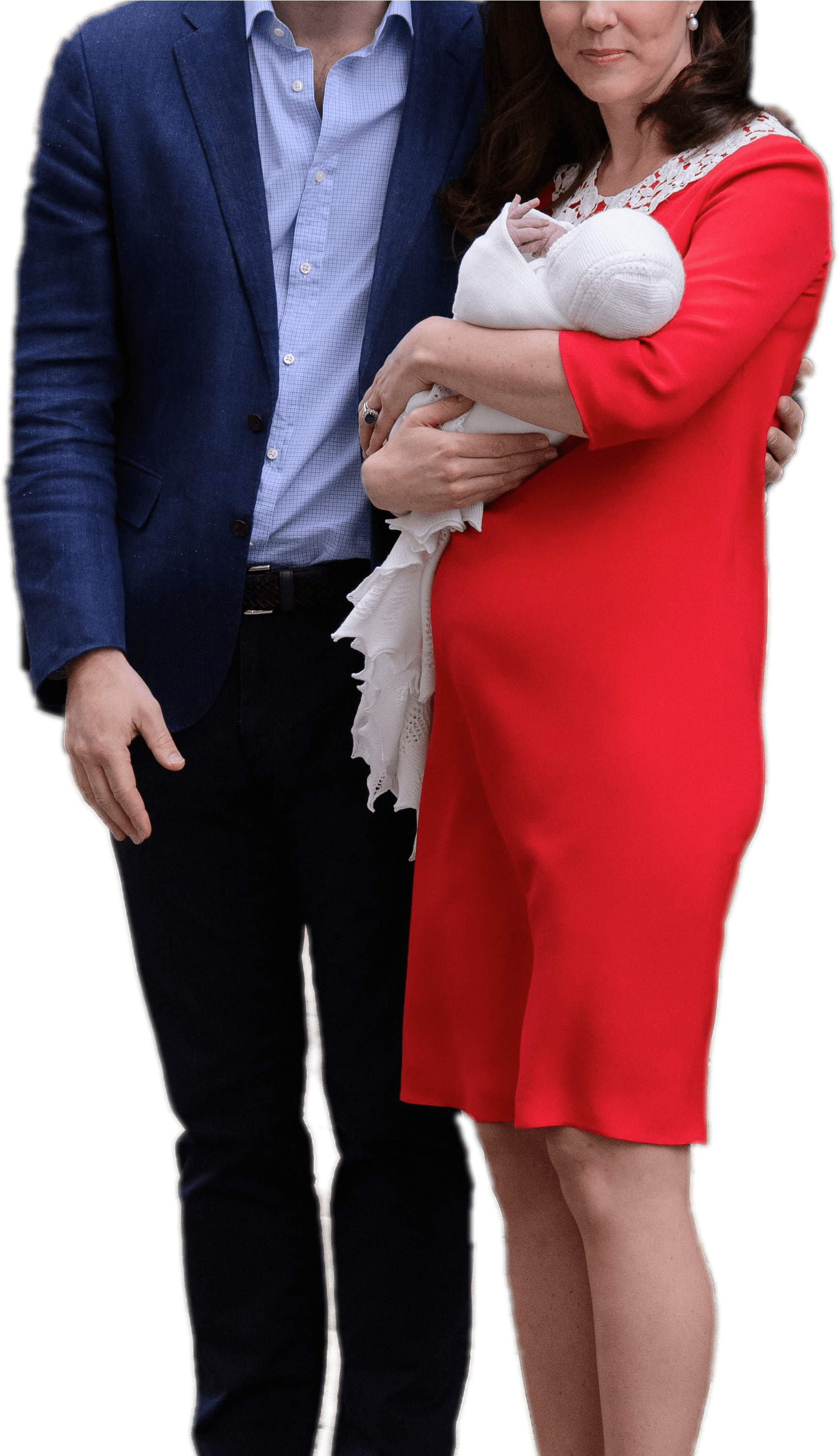 Catherine Duchess Of Cambridge And Newborn Prince Louis (3000x3000), Png Download