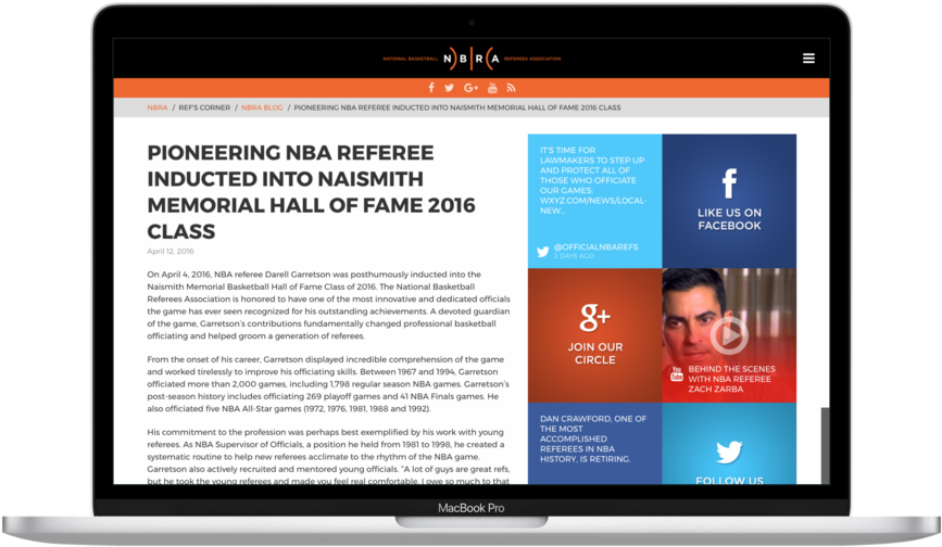 Pioneering Nba Referee Inducted Into Naismith Memorial - Design (1000x637), Png Download