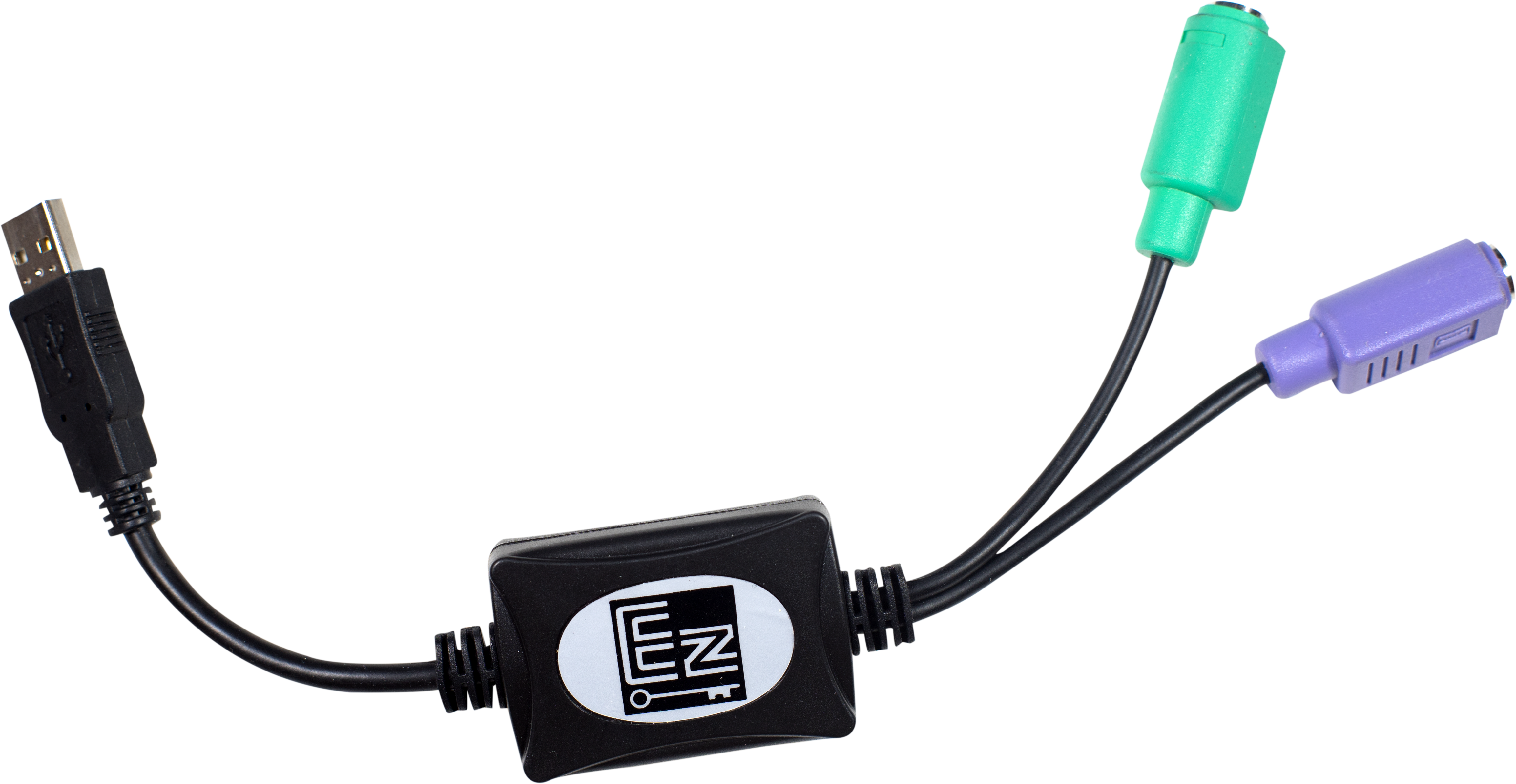 Ez-pu21 Ps2 To Usb Front - Usb (4621x2390), Png Download