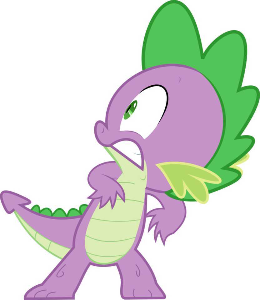 Spike And Pinkie Pie Png Clip Art Transparent Library - My Little Pony Spike Scared (832x960), Png Download
