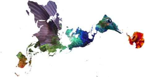 Dymaxion Map Projection - Dymaxion World Map (fuller Projection Map) - Minim... (500x250), Png Download