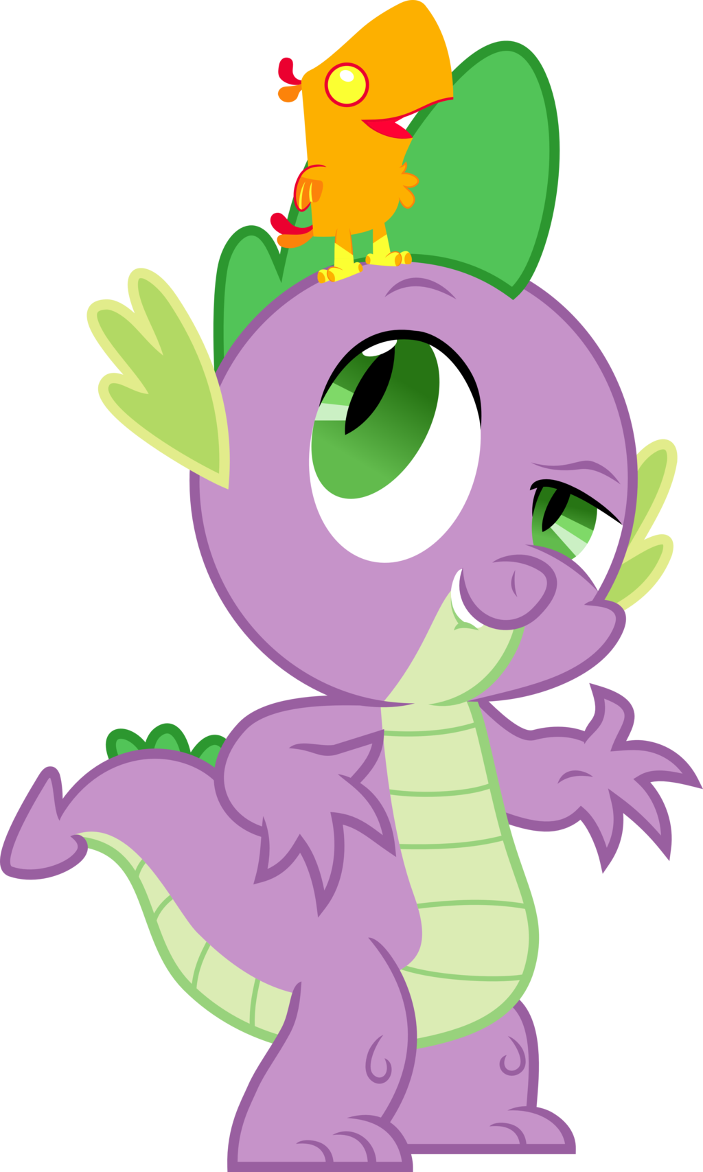 Spike Twilight Sparkle Princess Celestia Rainbow Dash - My Little Pony Spike And Peewee (1024x1707), Png Download