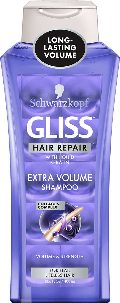 Gliss Us Extra Volume Shampoo - Gliss Hair Repair Extra Volume Hair Shampoo, 13.6 Oz, (970x1400), Png Download