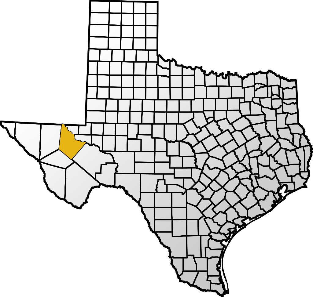 Map Showing Reeves Location Within The State Of Texas - Anderson County Texas (1024x973), Png Download