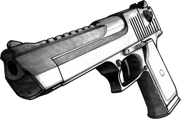 Share This Image - Transparent Desert Eagle Gun (628x414), Png Download