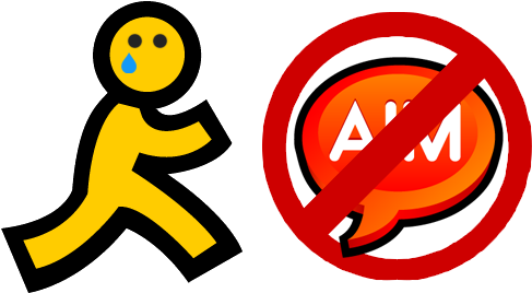 The Death Of Aim - Aol Instant Messenger Icon (590x315), Png Download
