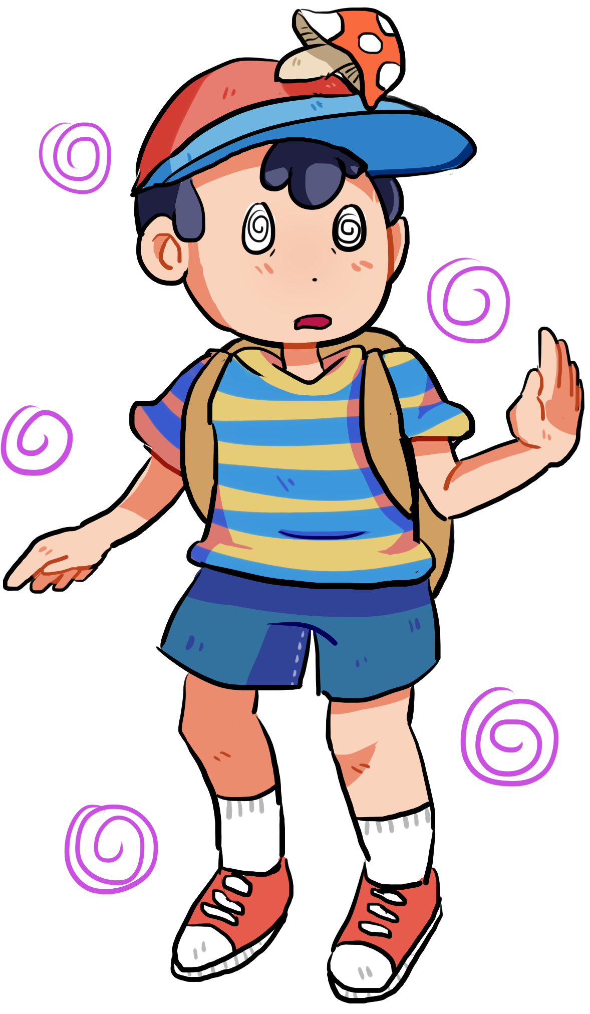 By Quirkykoi - Ness Mushroom Fanart (2000x2400), Png Download