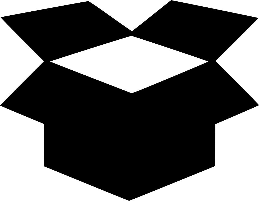 Dropbox Folder Box Square Comments - Product Icon Png Black (980x760), Png Download