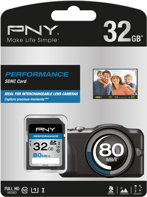 /data/products/article Large/652 20160215093829 - Pny Performance Class 10 16gb Sdhc Card (800x800), Png Download