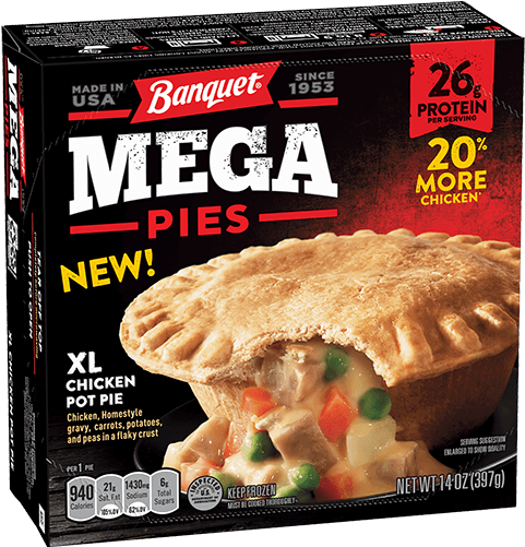 Xl Chicken Pot Pie - Banquet Mega Bowls Country Fried Chicken (550x550), Png Download