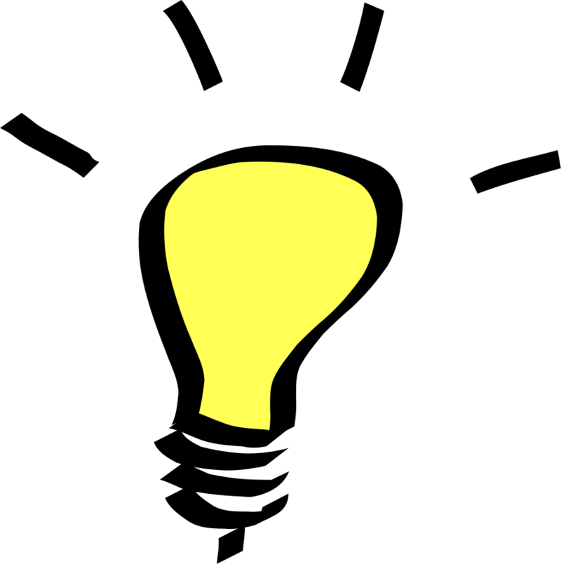 Idea Bulb - Light Bulb Clip Art Png (797x800), Png Download