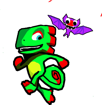 キャラクター - Yooka-laylee (400x400), Png Download