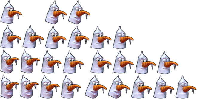 Yooka Laylee Toybox Talking Sprites Snowman - Cartoon (660x333), Png Download