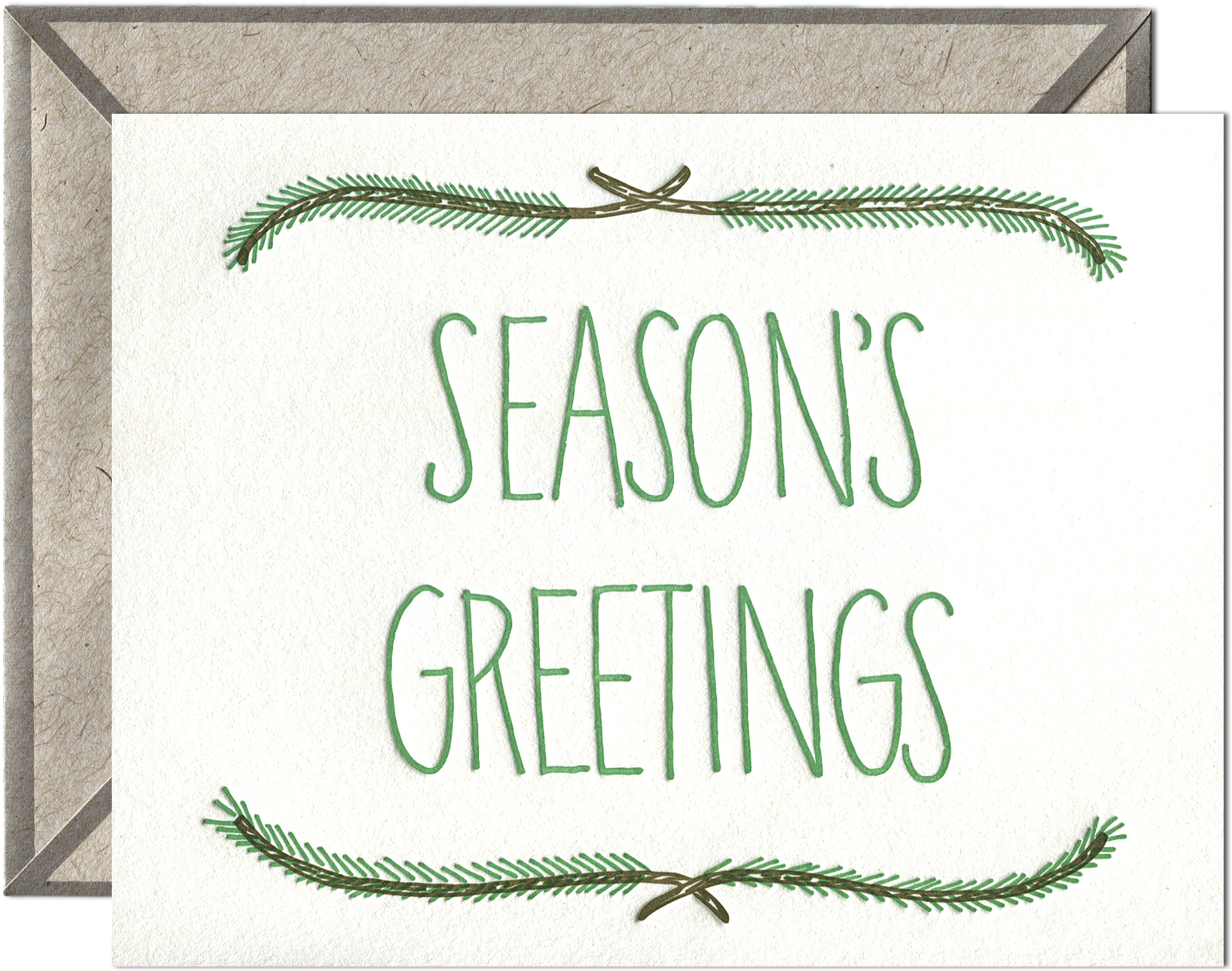 Season's Greetings Letterpress Greeting Card - Love Ambigram (2048x2048), Png Download