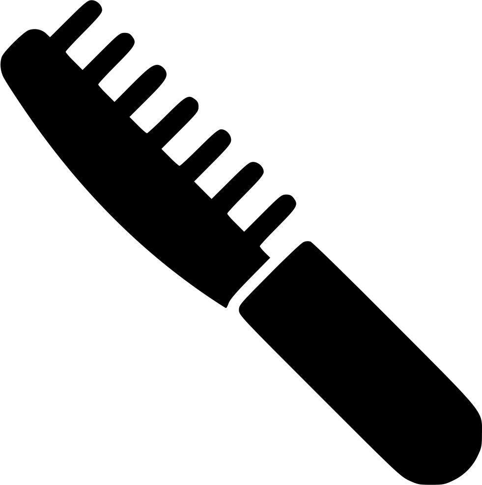 Hair Brush - - Svg Knife (981x986), Png Download