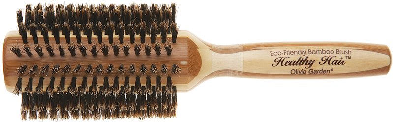 Healthy Hair - Olivia Garden Healthy Hair 100% Boar Bamboo Brush Hh-b40 (800x450), Png Download