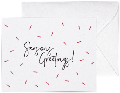 Seasons Greetings A2 Letterpress Cards - Construction Paper (575x575), Png Download