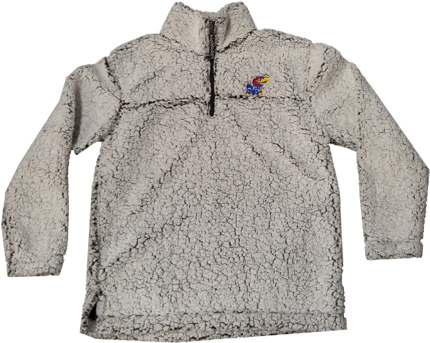 Kansas Jayhawks Women's Frosty Grey Sherpa 1/4 Zip - Hoodie (720x540), Png Download