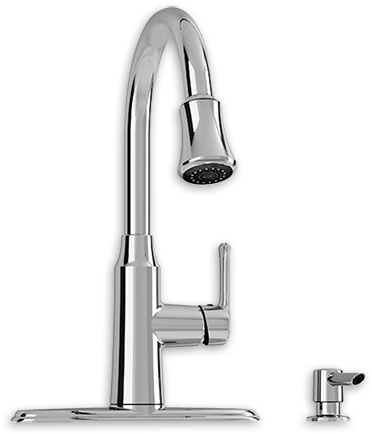 Soltura 1 Handle Pull Down High Arc Kitchen Faucet - Kitchen Tap Front Png (480x480), Png Download