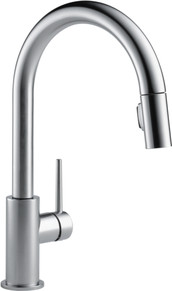 Best Quality - Delta Trinsic Single Handle Pull-down Bar Faucet, Arctic (600x600), Png Download