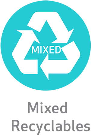 All Of Them All Of These Items Can Go In The Mixed - Recycle Symbol (400x460), Png Download