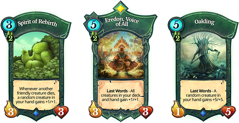S 1494928628225 Hand Buff - Faeria Spirit Of Rebirth (800x400), Png Download