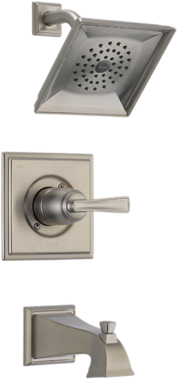 Delta 144717 Ss Olmsted Bathtub And Shower Faucet - Delta Brilliance Stainless Dryden Tempassure 17t Series (600x600), Png Download
