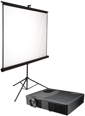 Projector - Projector Screen 100 Tripod (299x409), Png Download