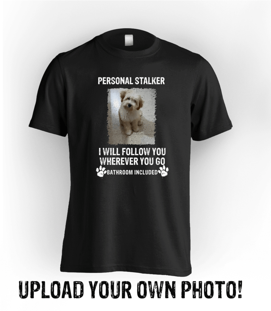 Funny Dog Stalker T-shirt - Japanese Spitz (913x1023), Png Download
