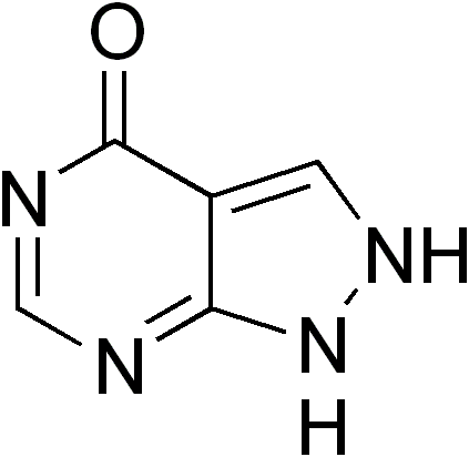 Allopurinol Structure (423x412), Png Download