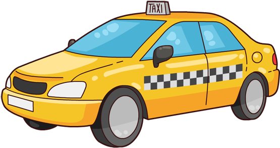 Picture Free Library Taxi Drawing Easy - Taxi Clipart (626x366), Png Download