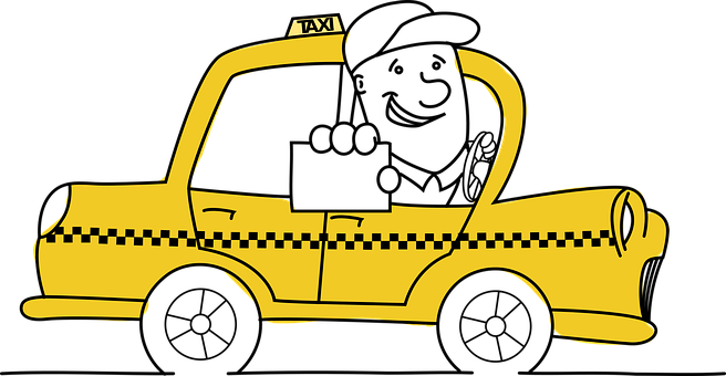 Taxi Driver Business Card Card Car Service - One Way Taxi (656x340), Png Download