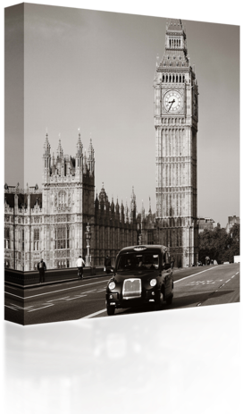 Vintage Taxi - Houses Of Parliament (500x500), Png Download