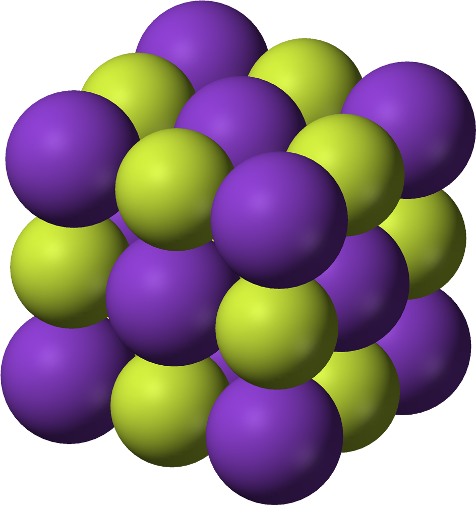 Potassium Fluoride Unit Cell 3d Ionic - Potassium Fluoride Unit Cell (1043x1100), Png Download
