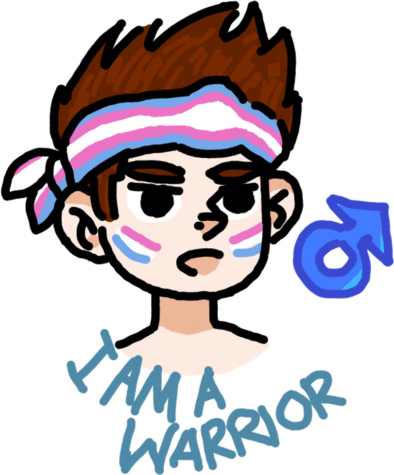 Trans Transgender Tboy Ftm Png - Ftm Art Transgender Drawings (1024x1024), Png Download