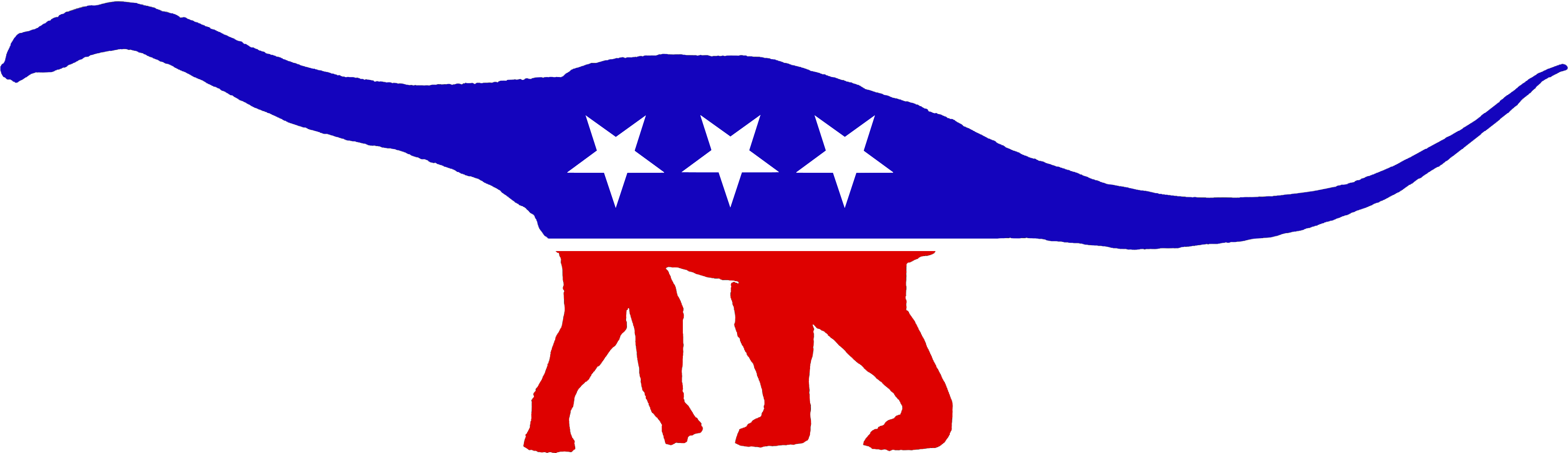 File - Dino - Democratic Dinosaur (3840x1240), Png Download
