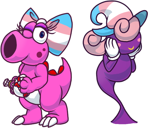 Pride Month - Trans Pride Birdo (600x504), Png Download