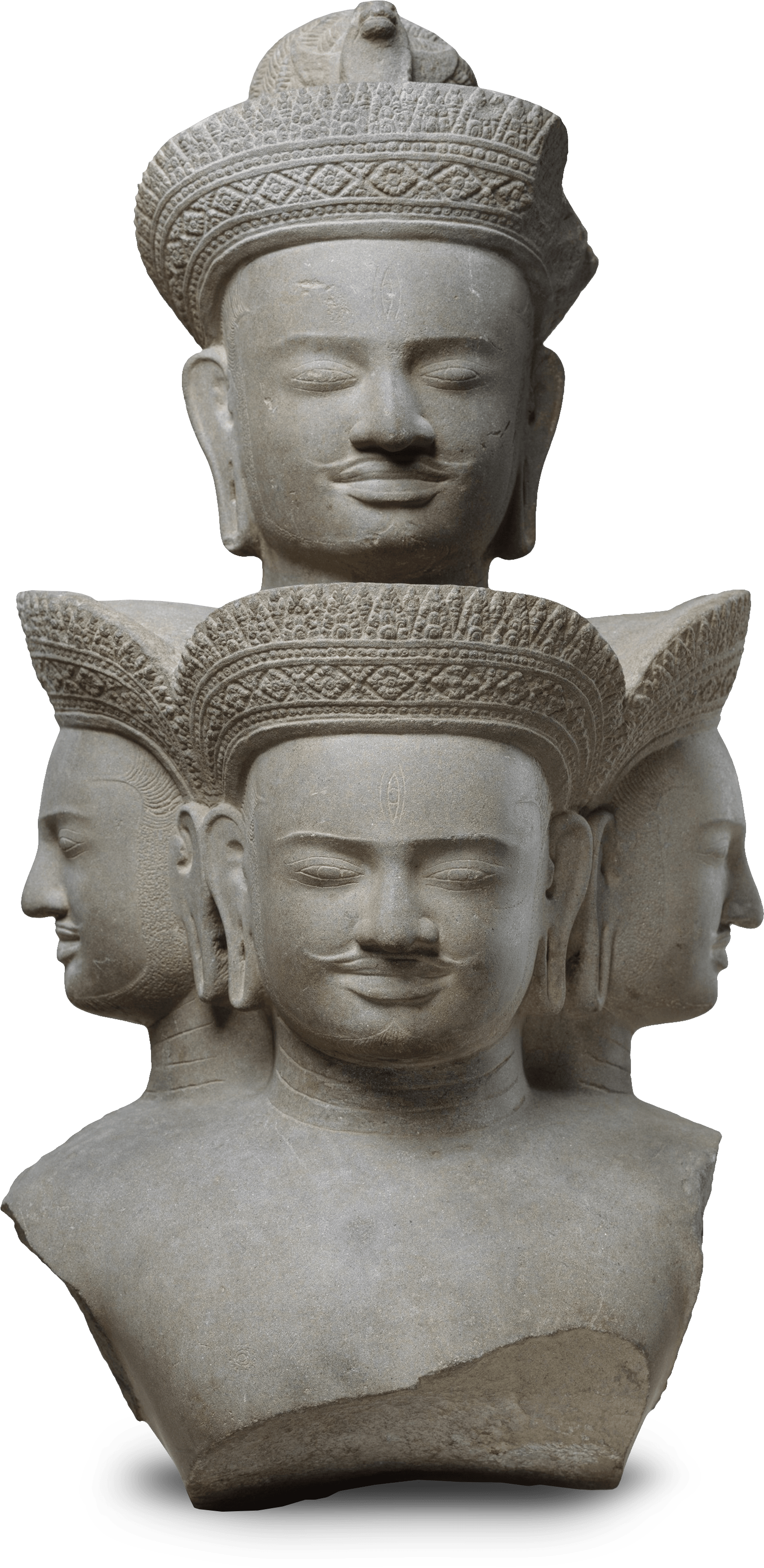 Bust Of Five-headed Shiva, 950 Ce Khmer - Khmer Shiva (2237x3222), Png Download