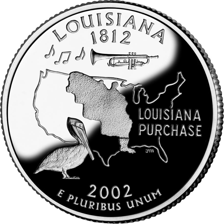 2002 La Proof - Louisiana State Quarter (914x916), Png Download