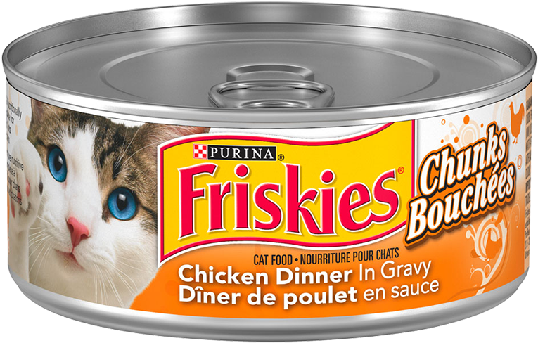 Friskies® Chunks Chicken Dinner In Gravy Cat Food - Friskies Turkey And Cheese (780x504), Png Download