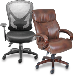 La-z-boy Bradley Leather Executive Office Chair, Fixed (500x500), Png Download