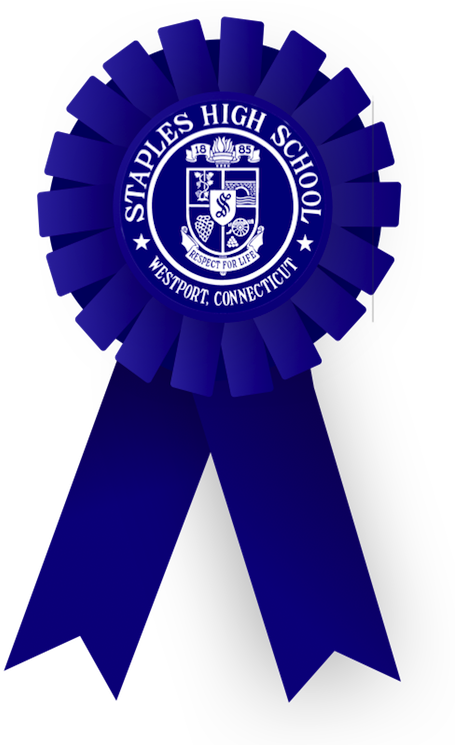 Staples Blue Ribbon Nate Rosen - Ribbon Award Clipart Png (500x750), Png Download
