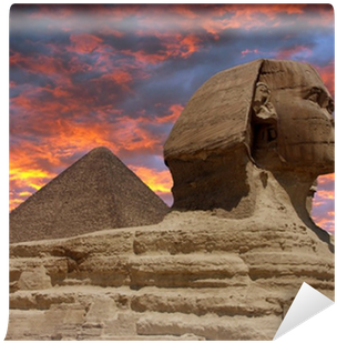 Pyramid And Sphinx At Giza, Cairo Wall Mural • Pixers® - Great Sphinx Of Giza (400x400), Png Download