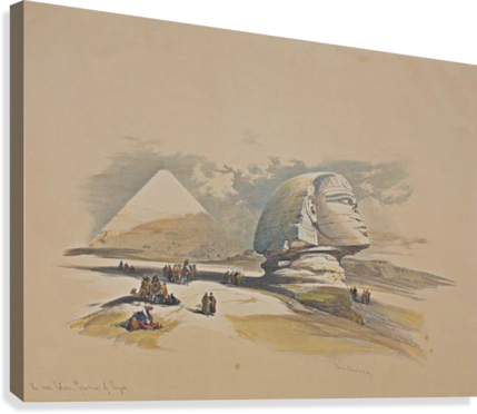 The Great Sphinx Canvas Print - Side View Of The Great Sphinx - Egypt (429x372), Png Download