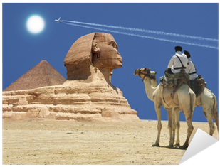 Pyramid, Sphinx, Camel, Sand And Sun Sticker • Pixers® - Great Sphinx Of Giza (400x400), Png Download