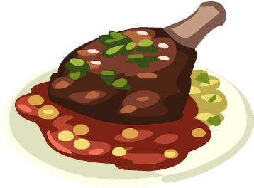Moroccan Lamb Shank - Lamb Shank Clipart (357x357), Png Download