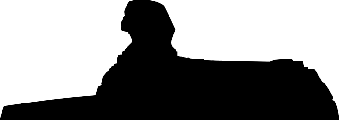 Coliseum Great Sphinx Of Giza - Sphinx Silhouette (694x247), Png Download