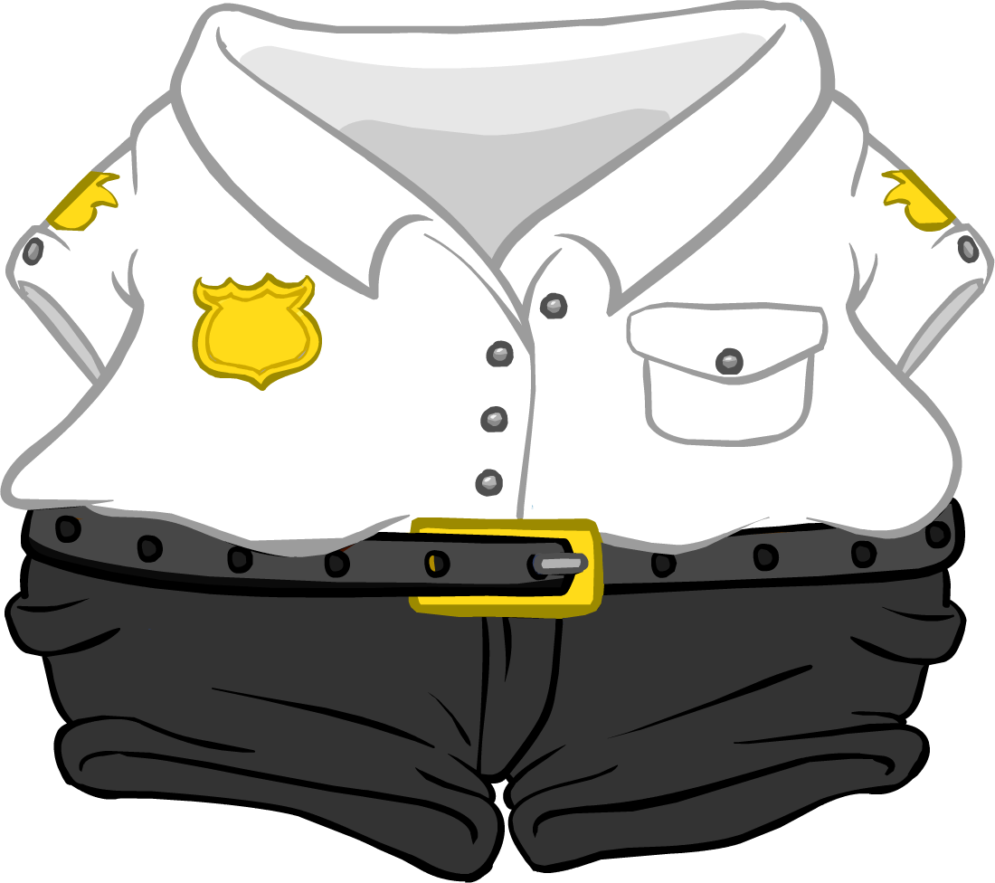 Security Guard Uniform - Security Guard Outfit Template (1100x976), Png Download