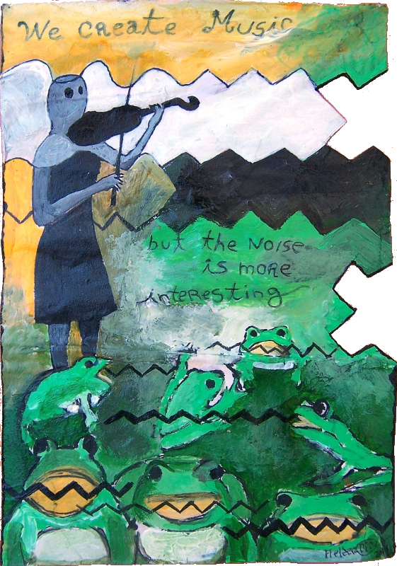55# N1- Frog Song - Painting (561x800), Png Download